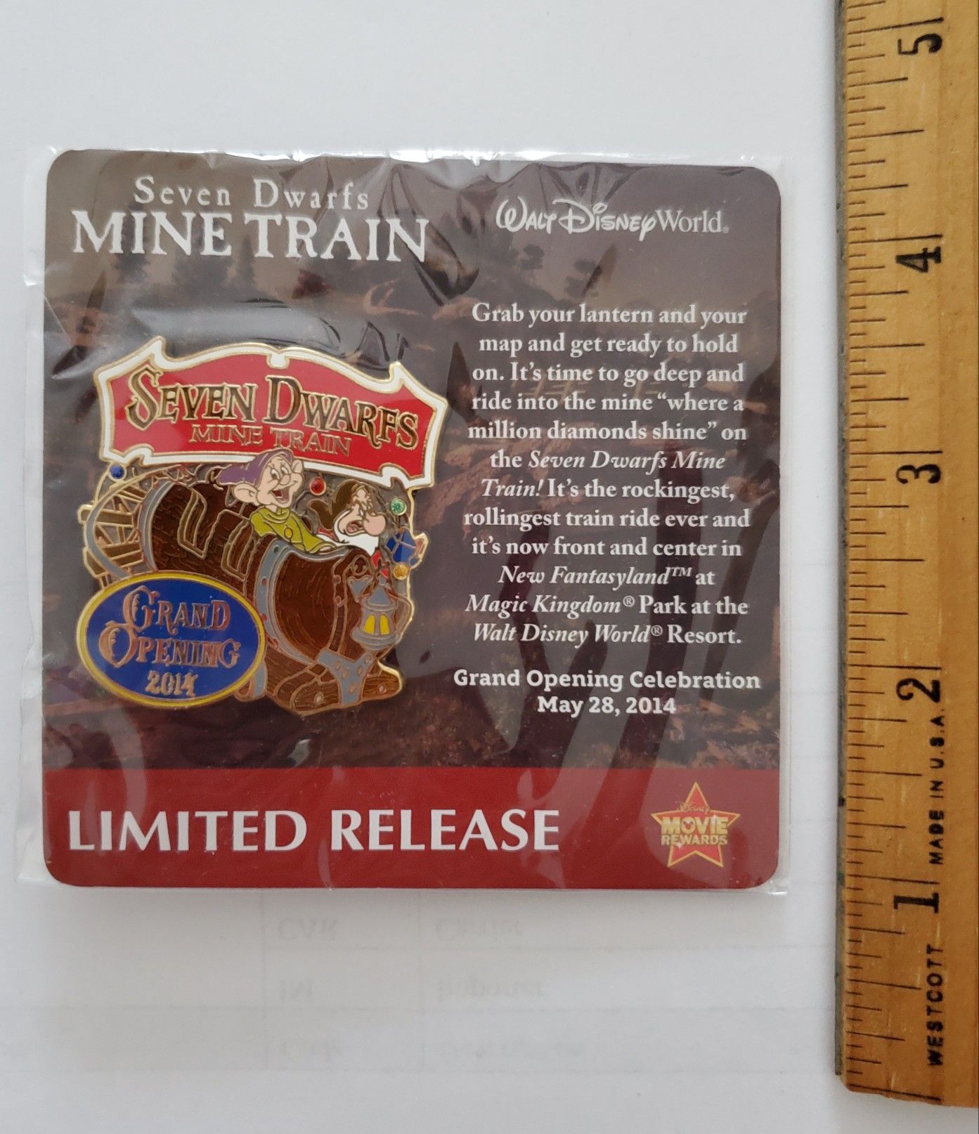 Disney Pin - Seven Dwarfs Mine Train, Grand Opening 2014