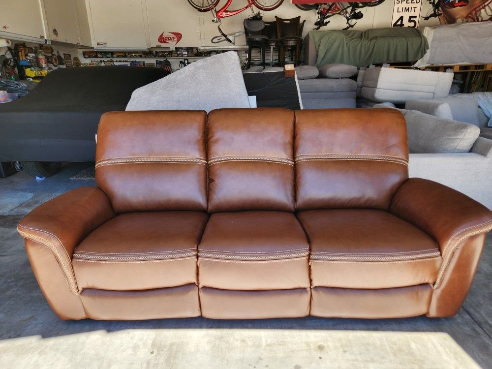Oliver Leather Power Reclining Sofa with Power Headrests