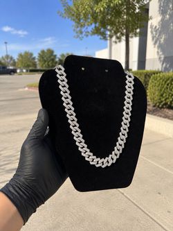 Silver Iced Cuban Chain