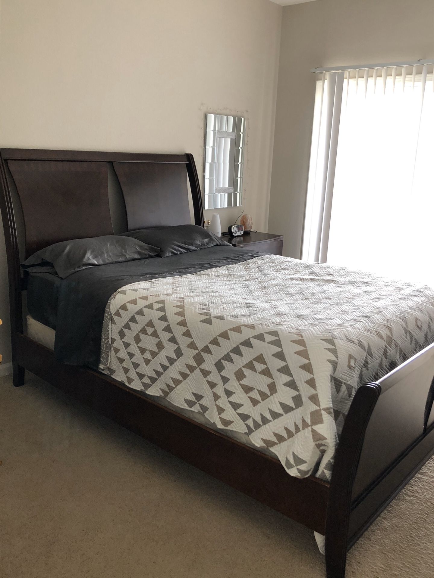 Queen Size Sleigh Bed Frame