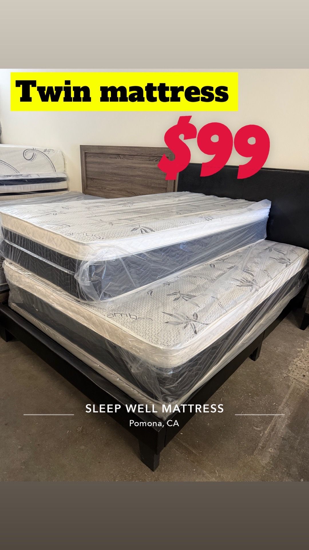 Twin size pillow top mattress