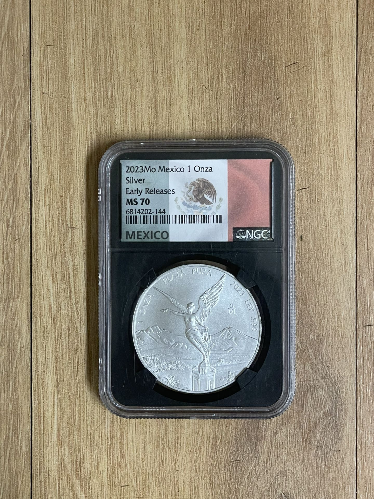 NGC graded ms70 2023 1 oz 999.fine silver libertad