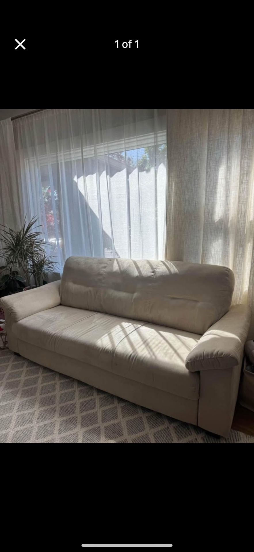 Beige Sand 3-Seat Sofa