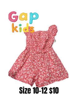 Gap Kids Girls Floral Romper Size 10-12