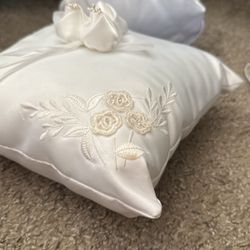 Bridal Ring Pillow And Pedal Basket 