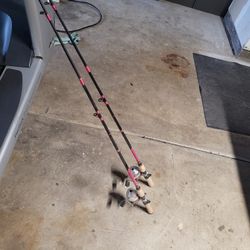 Pink And Black Shimano Fishing Rod N Reel 