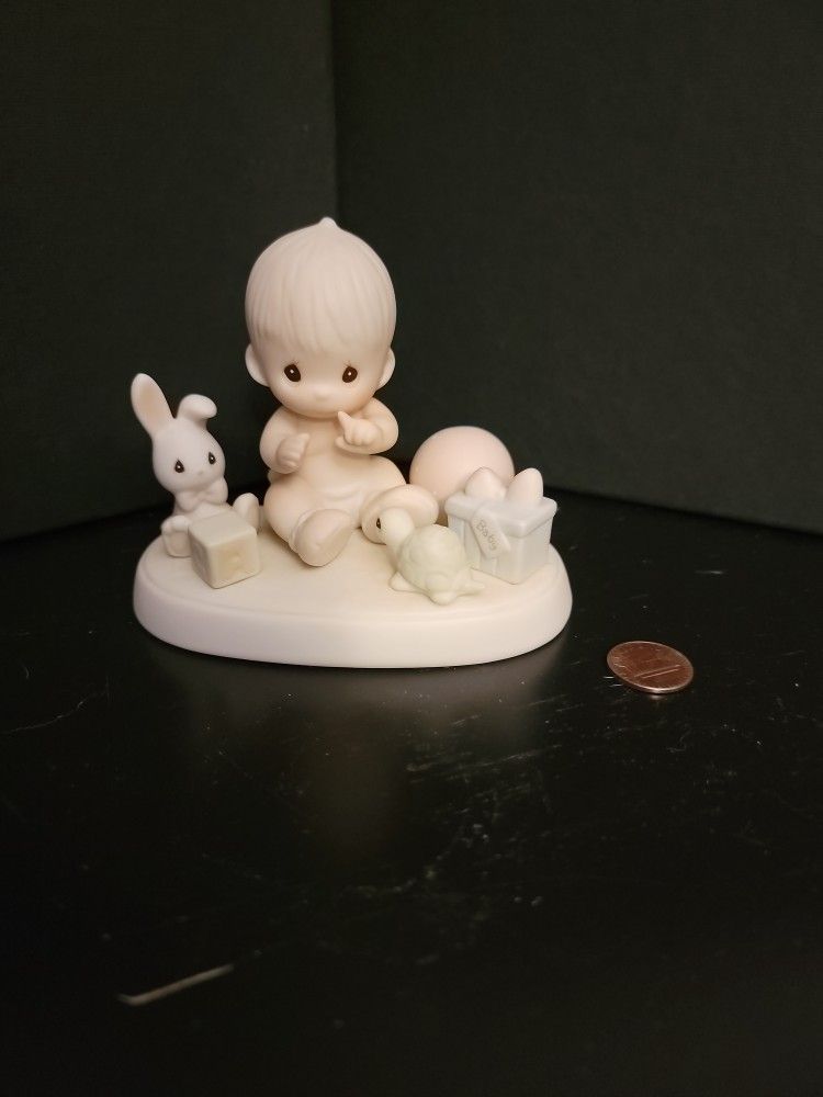 Precious Moments "Heaven Bless You" Figurine (1989) Baby with Toys 520934Â