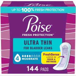 Poise Incontinence & Postpartum Pads, 234 Ultra Thin Count