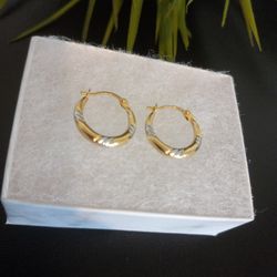10k Gold Hoop Earrings 