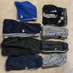 Lot of Adidas shorts and sweatpants size L youth
