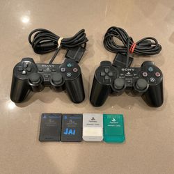 PlayStation 1 2 memory cards controllers