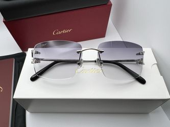 Cartier Big C Platinum/Gray Wire Buffalo Horn Buffs Glasses