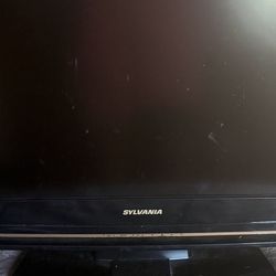 Vintage Sylvania CRT TV with built-in DVD player