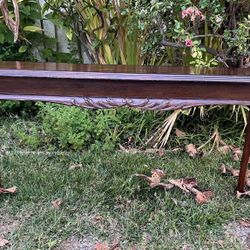 Lane Chinese Chippendale Georgian Mahogany Ball and Claw Console Sofa Hall Table