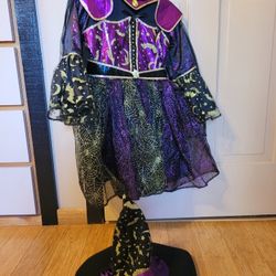 Kids Witch Costume With Hat Size 5-6