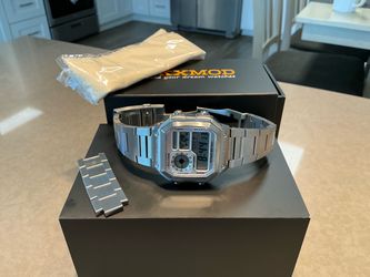 Custom SKMOD watch Casio Royale AE-1200 mod w/ Oil Fill Plug. Brand new.