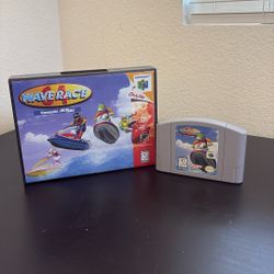Original Nintendo (N64) Game Wave Race 64 With Custom Case