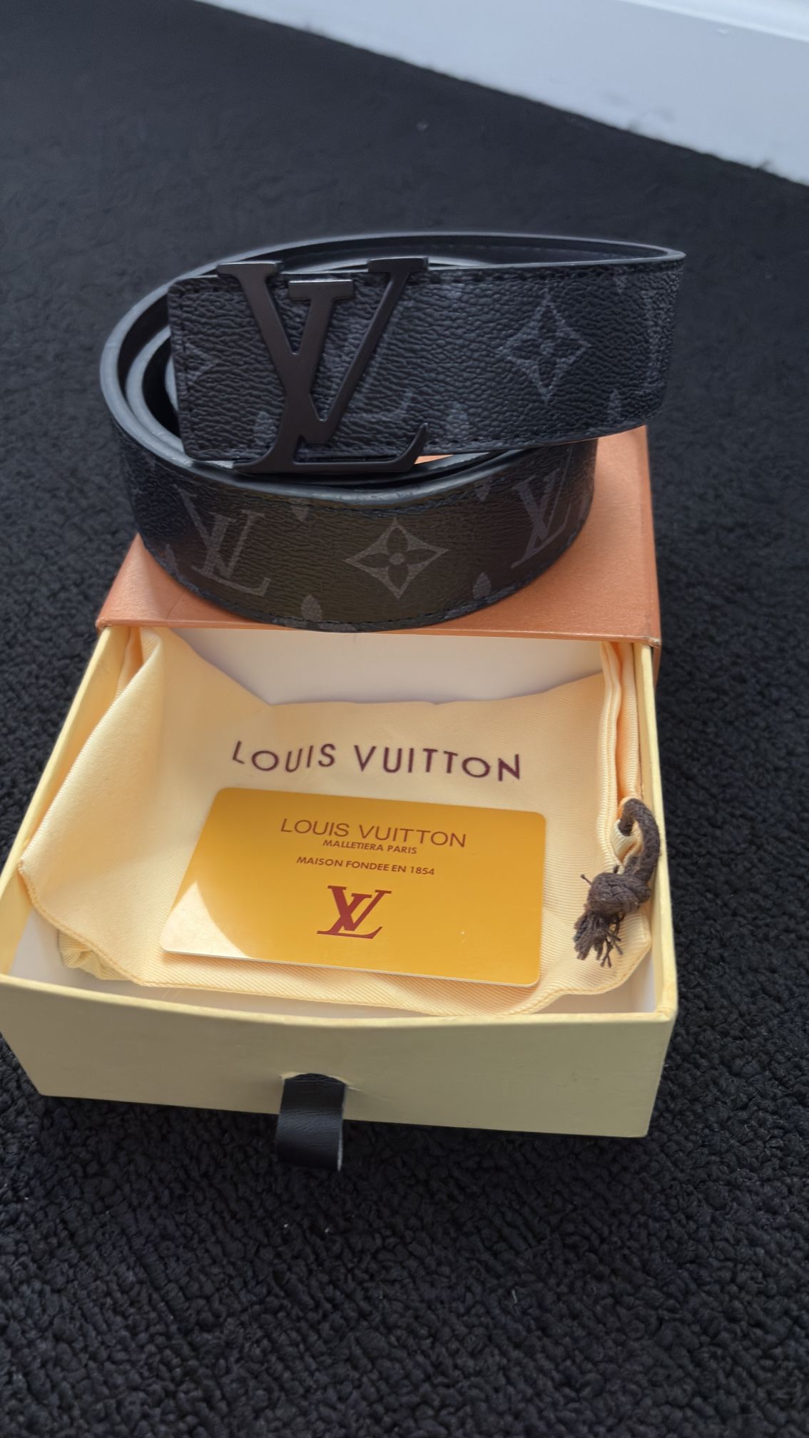 Louis Vuitton Men’s Belt - Monogram Eclipse - Brand New