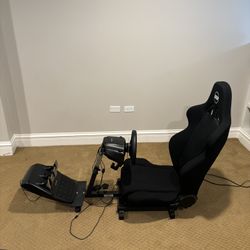 Logitech Steering Wheel And Pedals With Chair