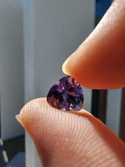 Tanzanite trillion cut faceted stone