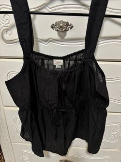 A New Day Black Tiered Tank Top