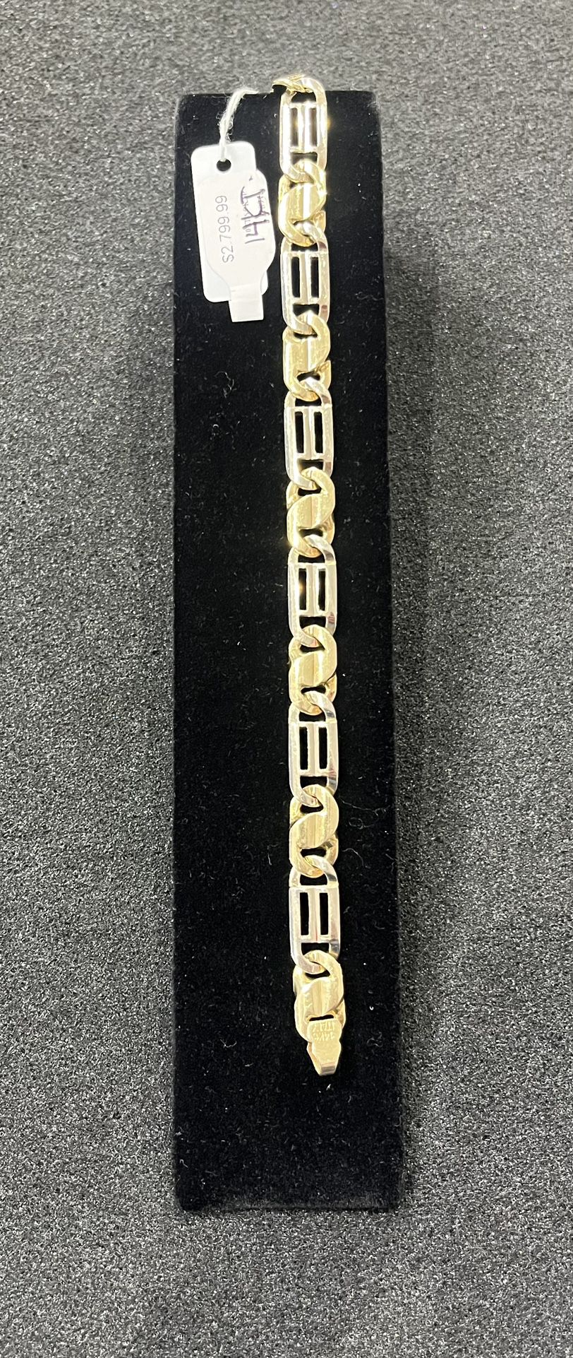 14k Gold bracelet 8 1-4”x 8.68mm 34.2 grams