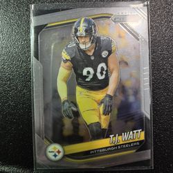 TJ WATT STEELERS YELLOW PRIZM PANINI NFL SPORTS CARD !