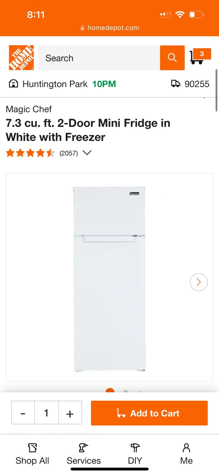 Magic Chef 7 White Mini Fridge