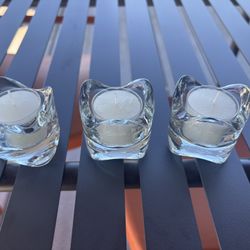 Modern Eclectic Wavy Glass Candle Votive Holder, Set Of 60