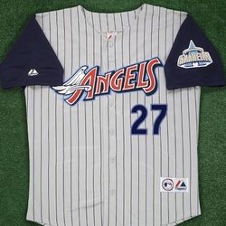 Majestic Mike Trout Angels Pinstripe Jersey size adult xl size kid xl