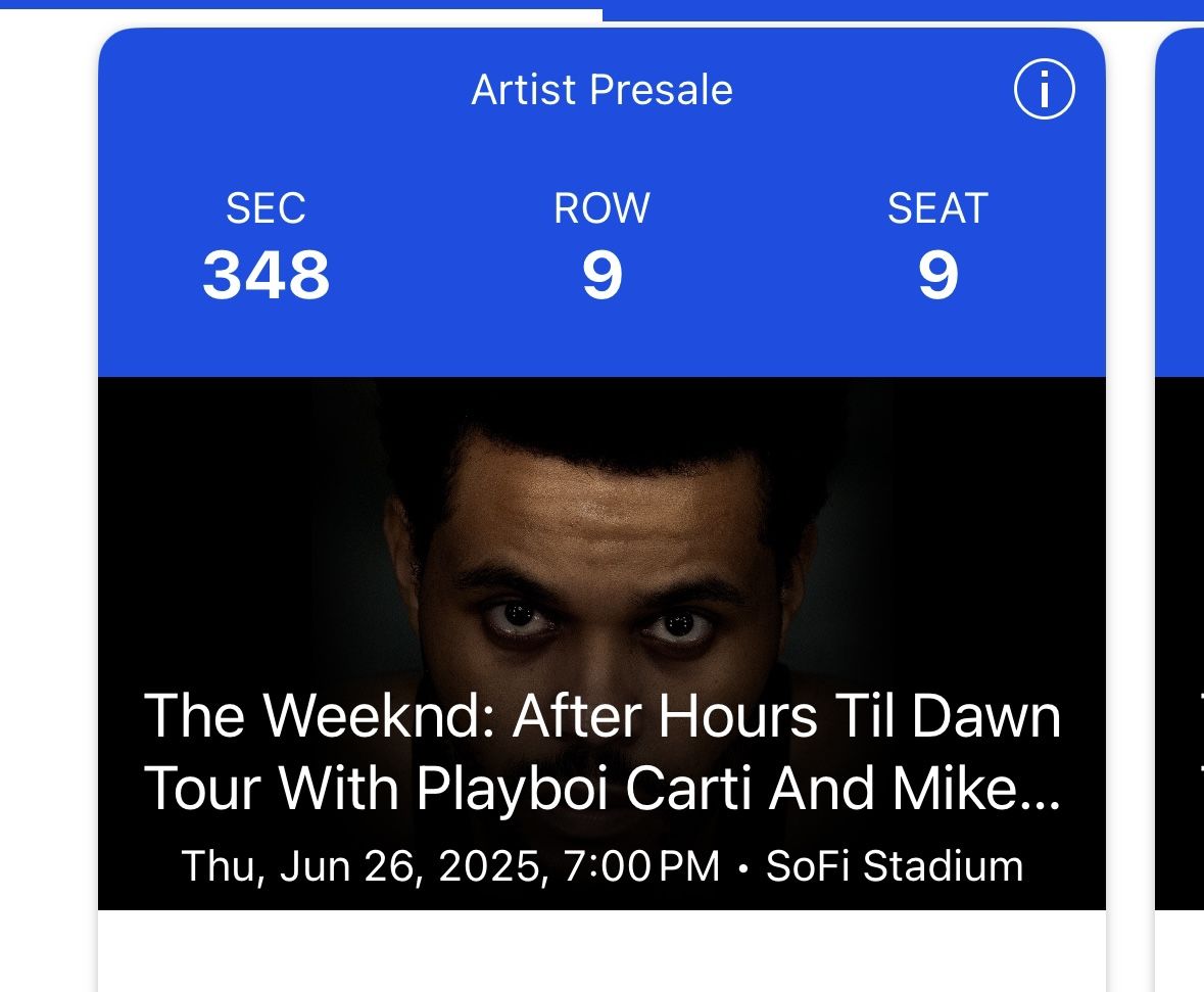 The Weeknd: After Hours Til Dawn Tour With Playboi Carti And Mike Dean