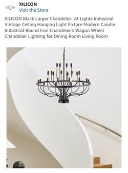 XILICON Black 24-Light Industrial Chandelier