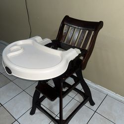 Carters Wooden High Chair Ajustable 