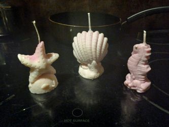 Set of 3 Ocean Themed Decorative Candles
