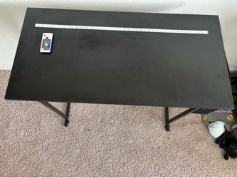 Gaming Desk, Keyboard, and Webcam