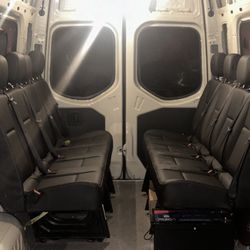 4 Passenger Black Leather Seats