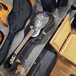 Regal Square Neck Wood-Body Resonator Guitar w/ Hard Case