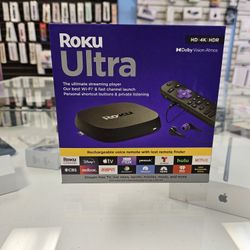 Roku Ultra 4K UHD Streaming Media Player with Voice Remote Pro