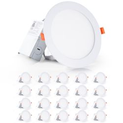 LEDIARY 12-Pack 6in Ultra Thin LED Recessed Lights Dimmable — New