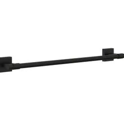 Maxted 18 in. Wall Mount Towel Bar Bath Hardware Accessory in Matte Black=E2-480