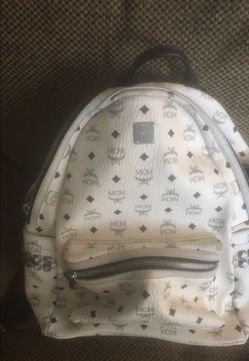 WHITE MCM BACKPACK