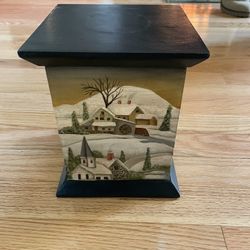 Wood Candle Holder