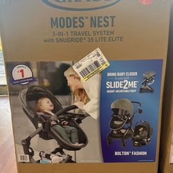 Graco Mode Nest 3-1 Travel Bolton Fashion New