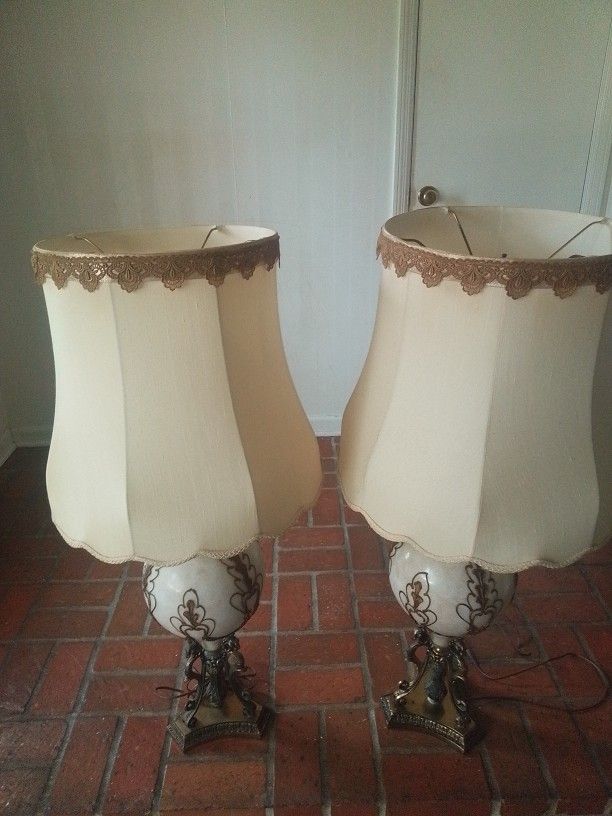 Two. Antique Lamps. $245 . For The Pair. (OBO)