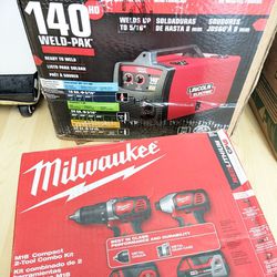 Lincoln Electric 140HD Weld-Pack + M18 Milwaukee Combo Kit 