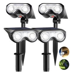 4 Solar Spot Lights Outdoor, IP67