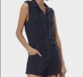Size XS,  Young Fabulous and Broke Cargo Romper in Navy!