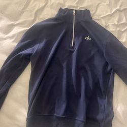 Alo Quarter Zip Navy