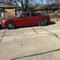 2007 Dodge Charger Red Color, Four Door, Tented Windows