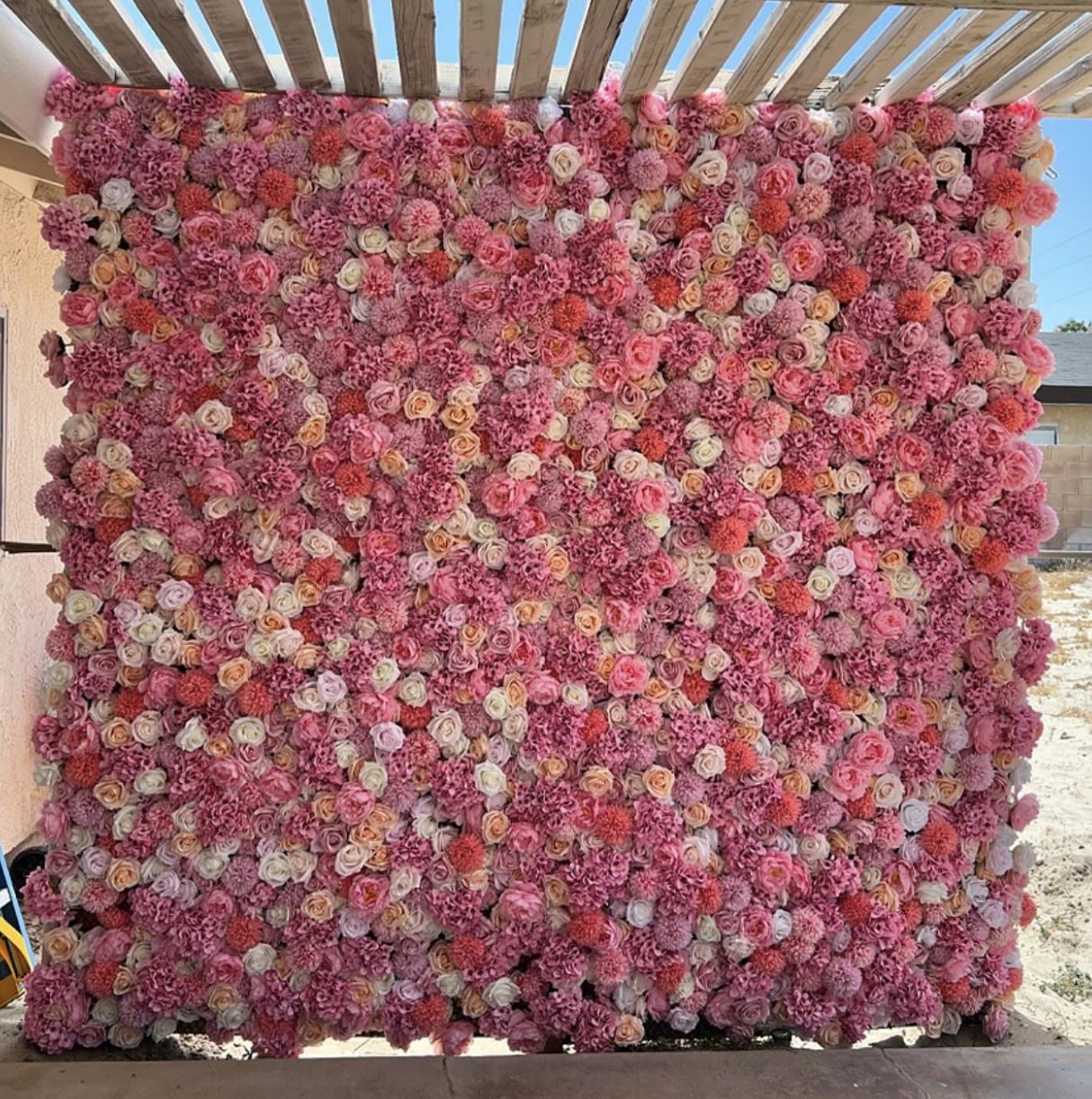Pink Flower Wall